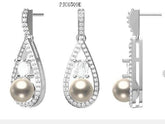 Sterling Silver Semi Mount Earrings Setting Round RD 6.5mm - Syzjewelry